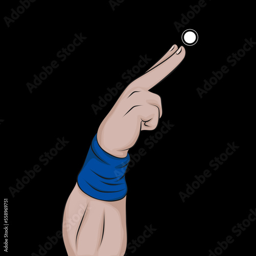 фотографія Arm anime attack position, space background.