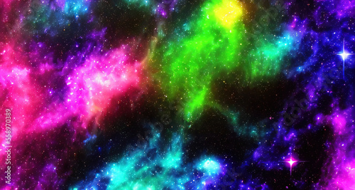 glitter neon color galaxy background