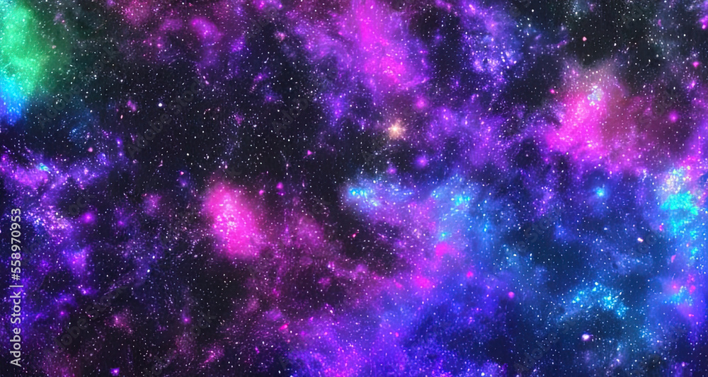 glitter neon color galaxy background