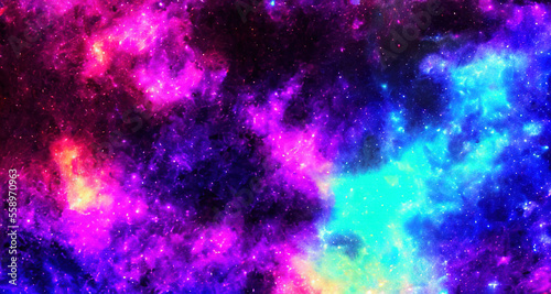 glitter neon color galaxy background