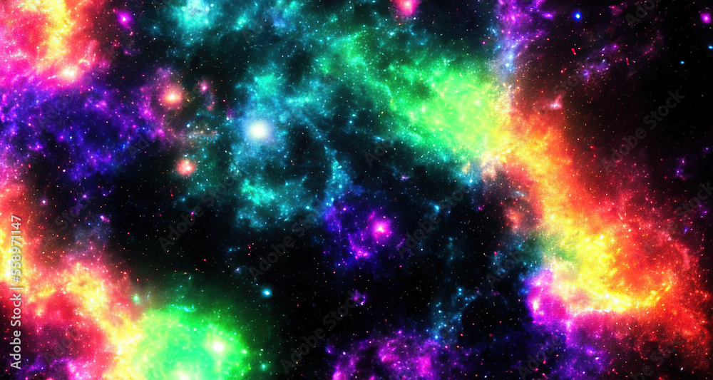 glitter neon color galaxy background