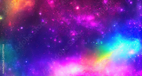 glitter neon color galaxy background © lndstock