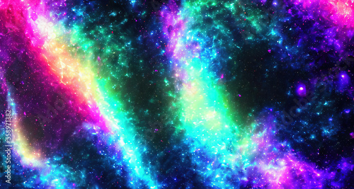 glitter neon color galaxy background