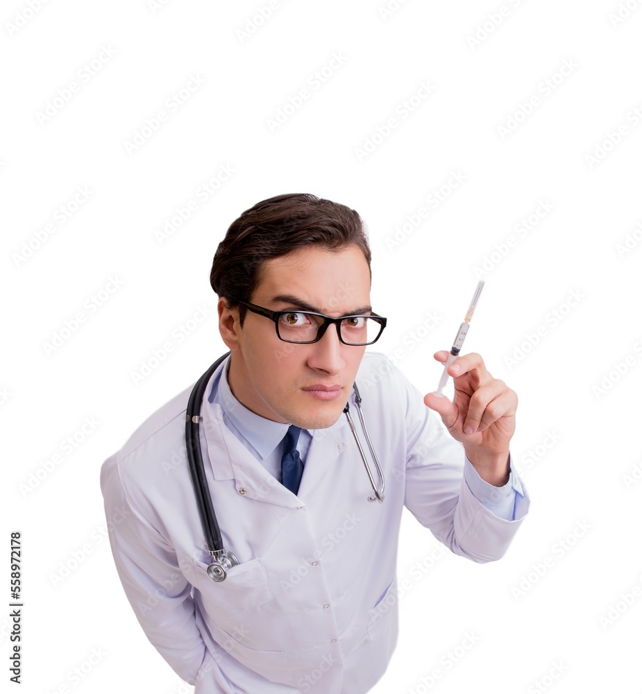Male doctor isolated on the white background Male doctor isolated on the white background