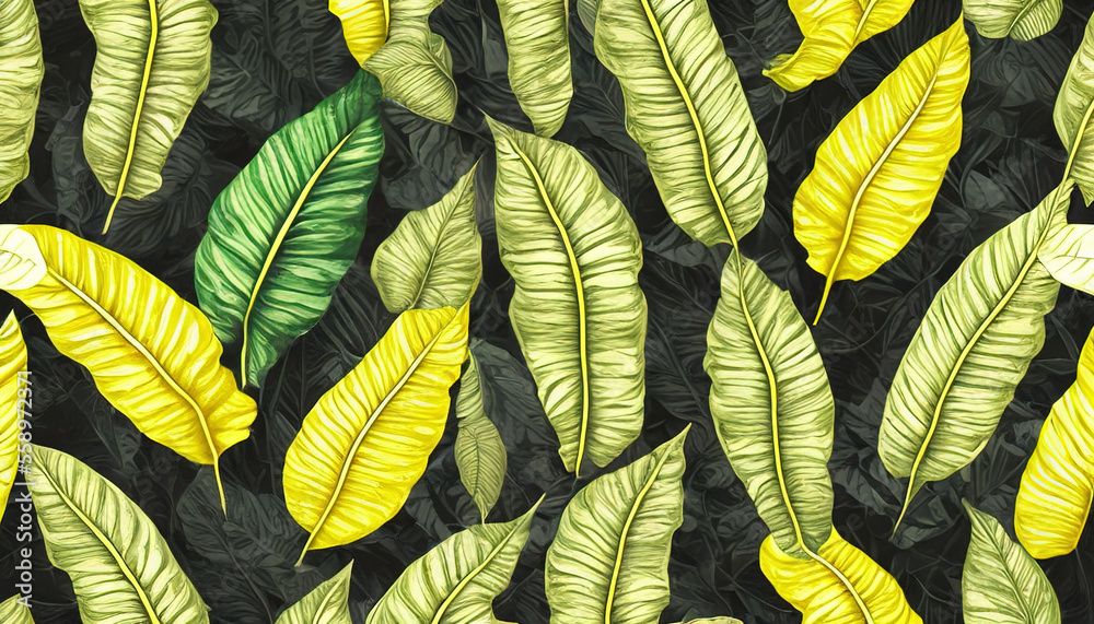 Luxury yellow tropical leaves texture background for wallpaper , decoration , design Luxury yellow tropical leaves texture background for wallpaper , decoration , design