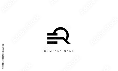 EQ, QE Abstract Letters Logo Monogram