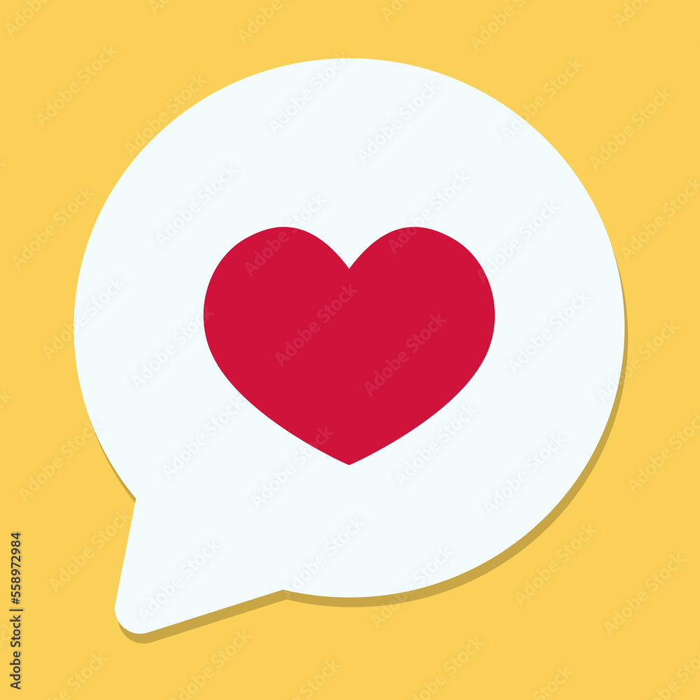 Cartoon heart. Love message. Vector illustration Cartoon heart. Love message. Vector illustration