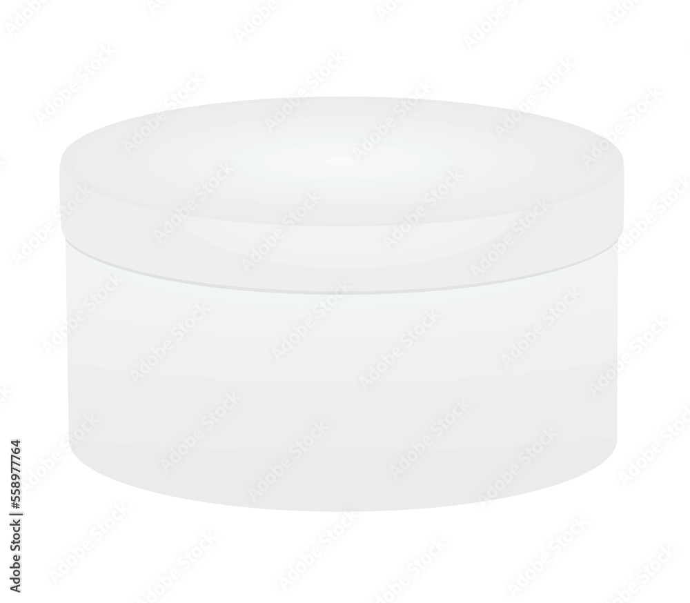 White round present box. vector illustration White round present box. vector illustration