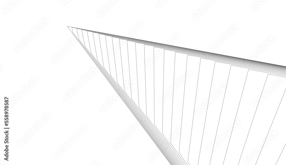 Abstract geometric design 3d illustration
