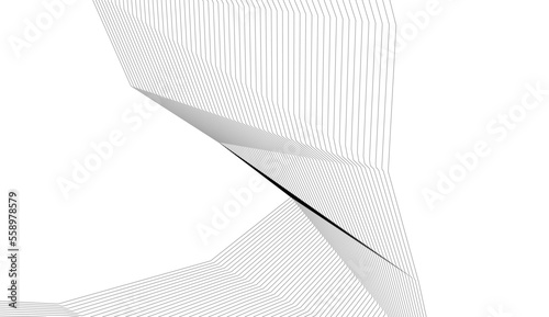 Abstract geometric design 3d illustration