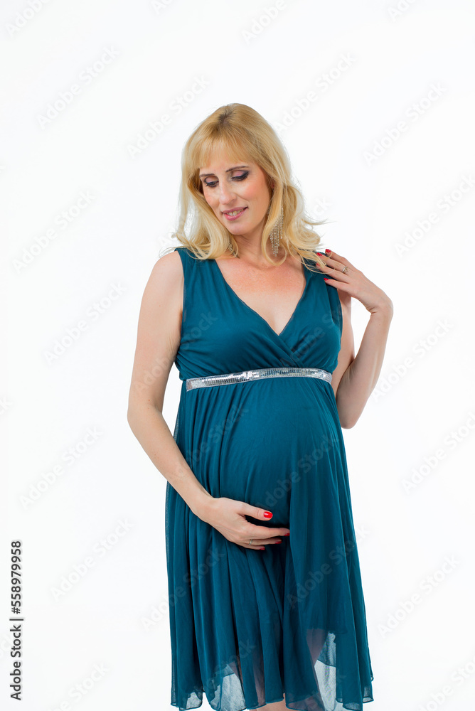beautiful pregnant woman in anticipation of childbirth