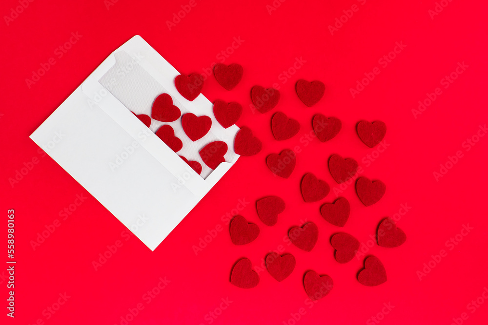 valentines hearts falling out of the envelope valentines hearts falling out of the envelope