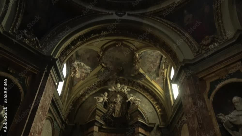 Tourist view of Rieti, in Lazio, Italy. Interior of St. Mary Cathedral Tourist view of Rieti, in Lazio, Italy. Interior of St. Mary Cathedral
