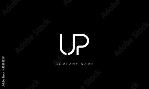 UP, PU Abstract Letters Logo Monogram