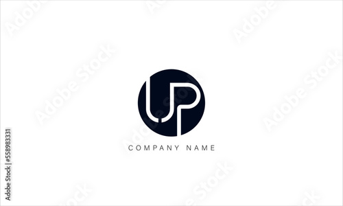 UP, PU Abstract Letters Logo Monogram