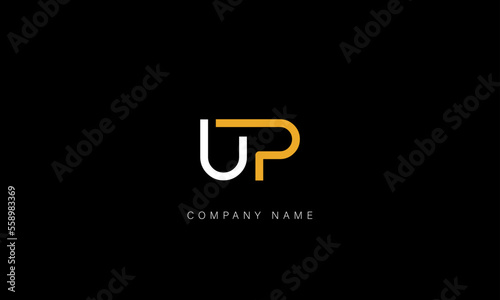 UP, PU Abstract Letters Logo Monogram