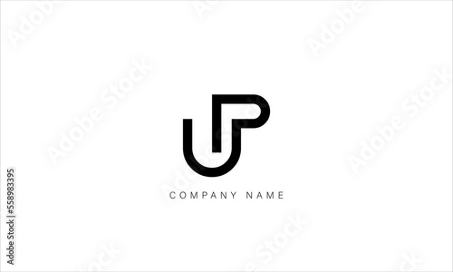 UP, PU Abstract Letters Logo Monogram