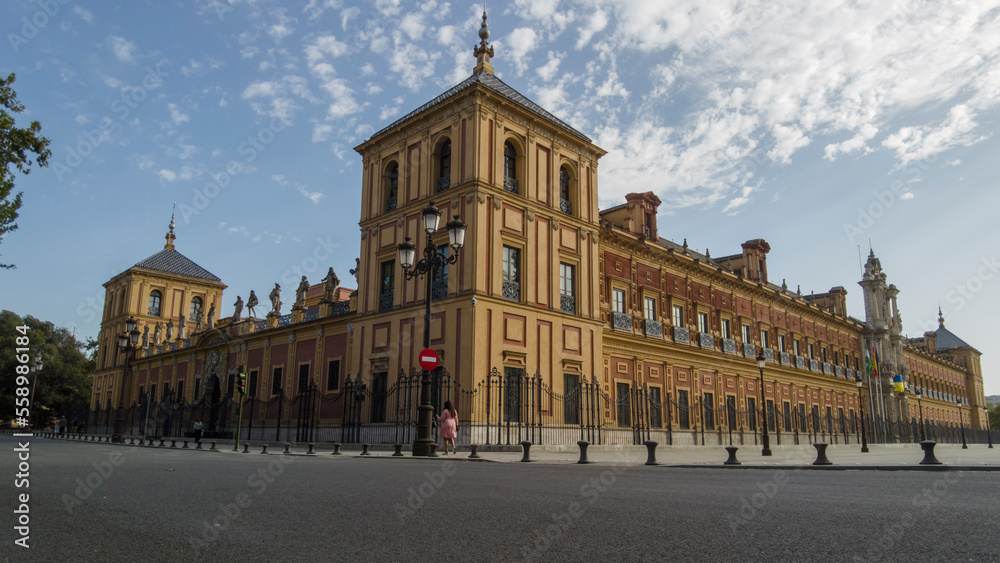 fachada del palacio de San Telmo en Sevilla, España
