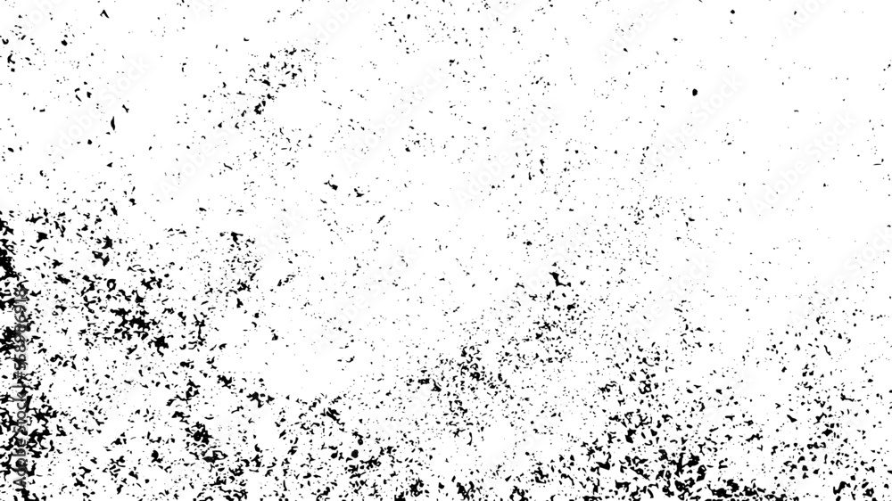 Rustic grunge vector texture with grain and stains. Abstract noise background. Weathered surface. Dirty and damaged. Detailed rough backdrop. Vector graphic illustration with transparent white. EPS10.