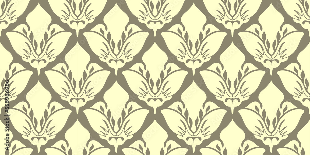 Obraz premium Floral seamless simple pattern