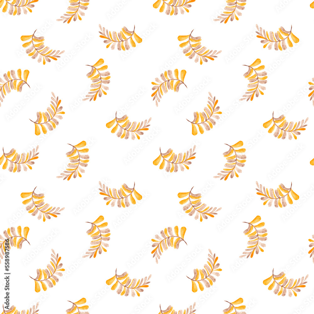 Watercolor seamless pattern with berries, flowers and leaves. Hand drawn illustration. Floral background Watercolor seamless pattern with berries, flowers and leaves. Hand drawn illustration. Floral background