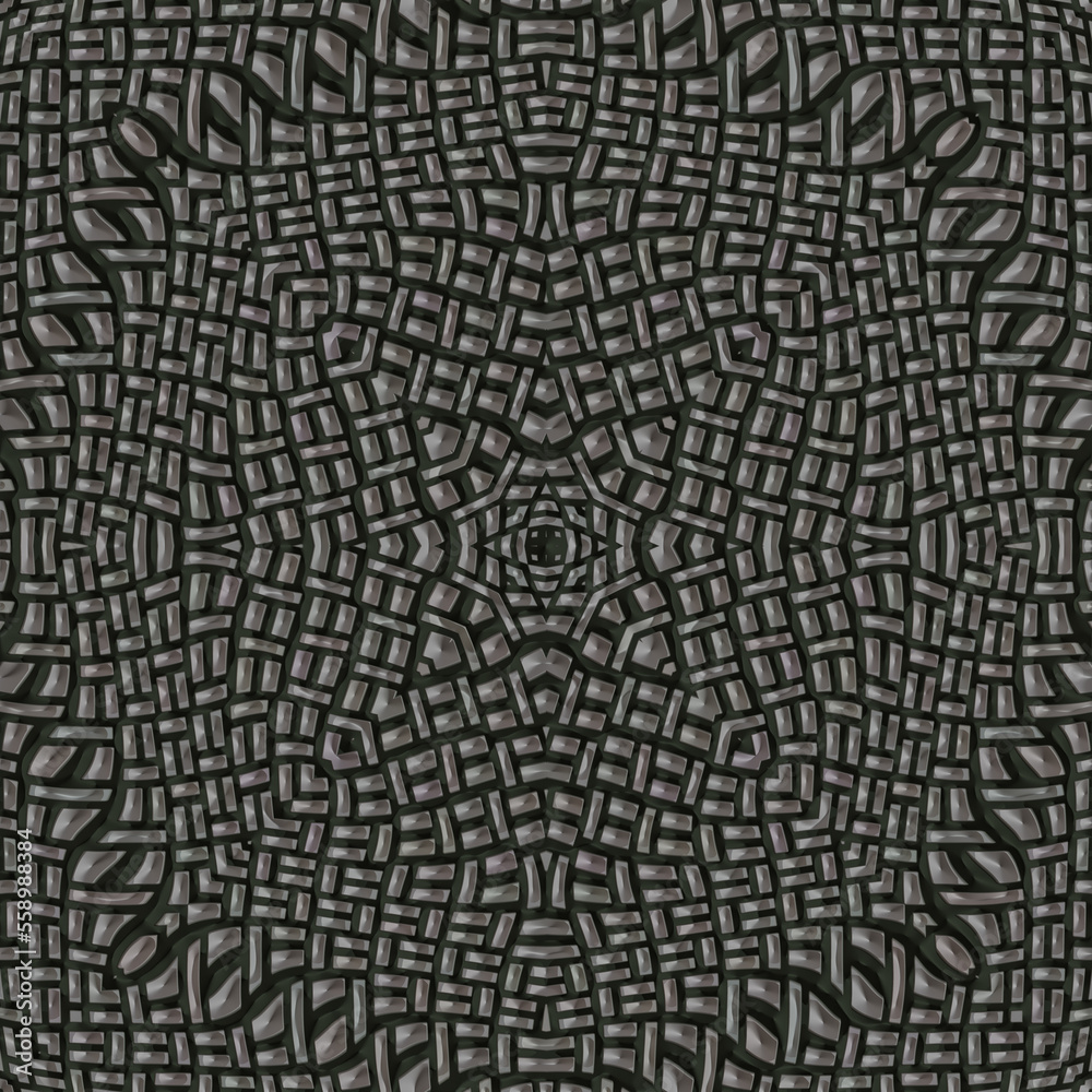 3d effect - abstract kaleidoscopic  geometric pattern 