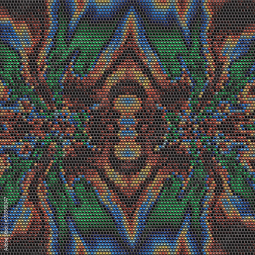 3d effect - abstract geometric mosaic style pattern photo