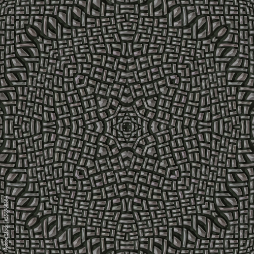 3d effect - abstract kaleidoscopic geometric pattern 
