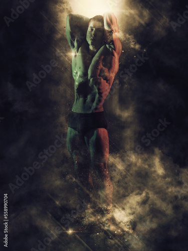 Handsome young male bodybuilder in studio shot © theartofphoto