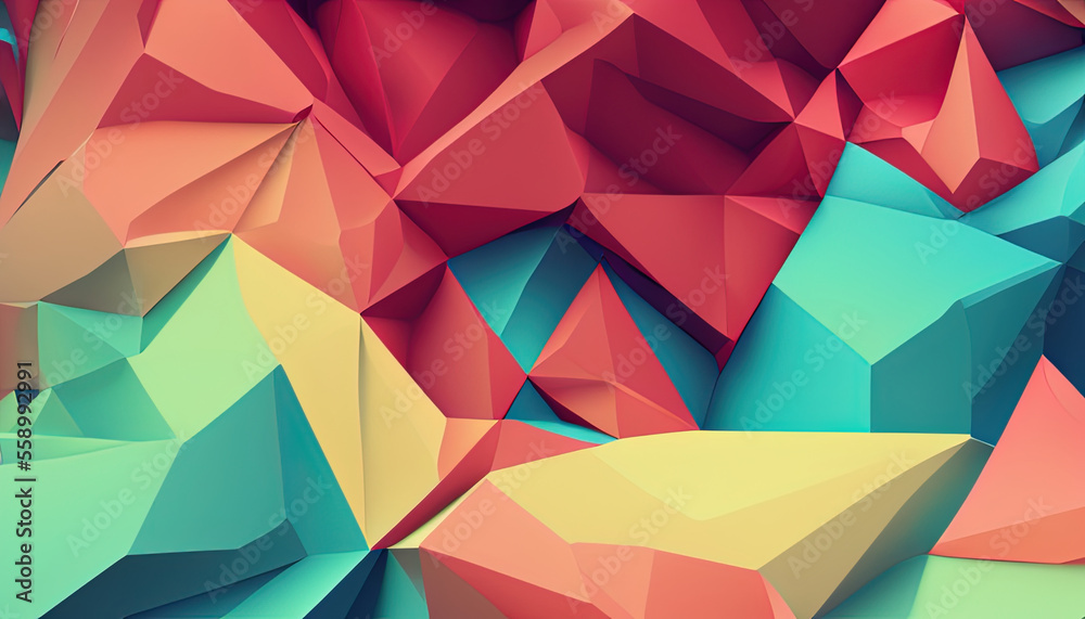 Fototapeta premium gradient color abstract cube background