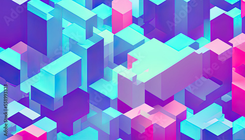 gradient color abstract cube background