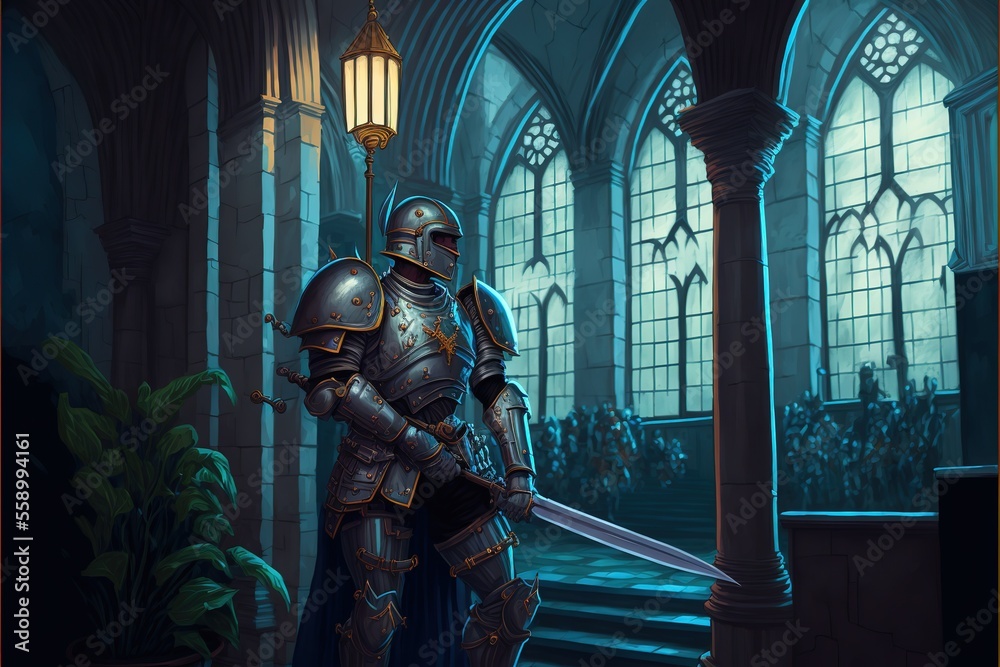 Mystical Knight fantasy illustration