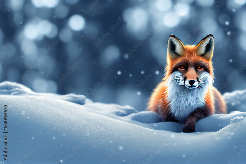 red fox in snow red fox in snow