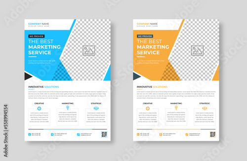 Creative corporate trendy unique business professional marketing agency modern simple leaflet flyer design for attractive business poster layout, business minimal abstract advertising vector template.