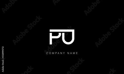 UP, PU Abstract Letters Logo Monogram