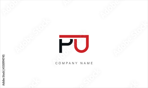 UP, PU Abstract Letters Logo Monogram