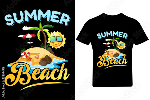 Summer beach T Shirt Design,
