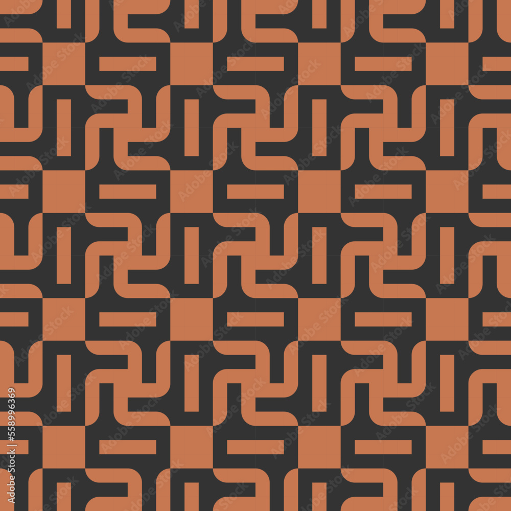 seamless geometric pattern with orange ornament seamless geometric pattern with orange ornament