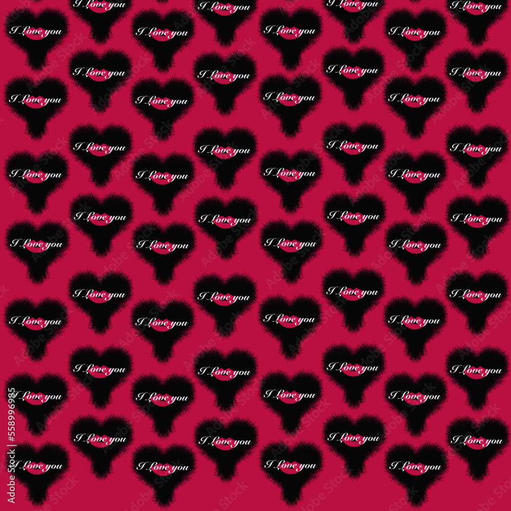 seamless pattern with hearts seamless pattern with hearts