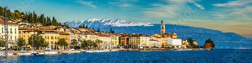 old town and port of Salo in italy photo