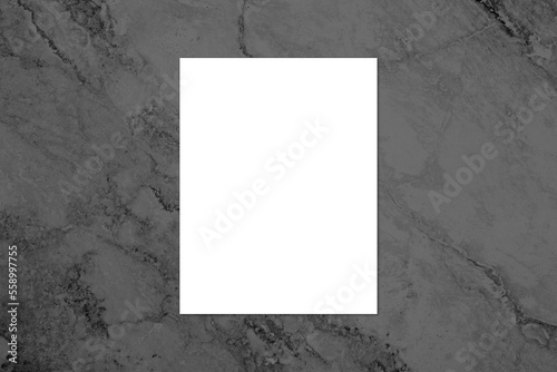 8.5"x11" Letter Size Poster Mockup on Gray Marble