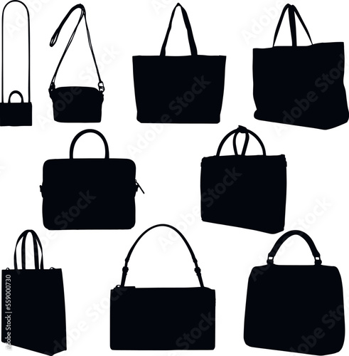 Bag icons, Women bag, Fashion bag Icons, bag on white background SVG, Vector, Design