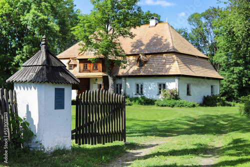 LOPUSZNA, POLAND - SEPTEMBER 10, 2022: A historic wooden manor that once belonged to the Tetmajer family, now a museum in Lopuszna, Poland.