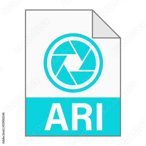 Free Download Modern flat design of ARI file icon for web - GFXLoad
