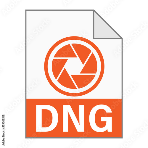 Free Download Modern flat design of DNG file icon for web - GFXLoad