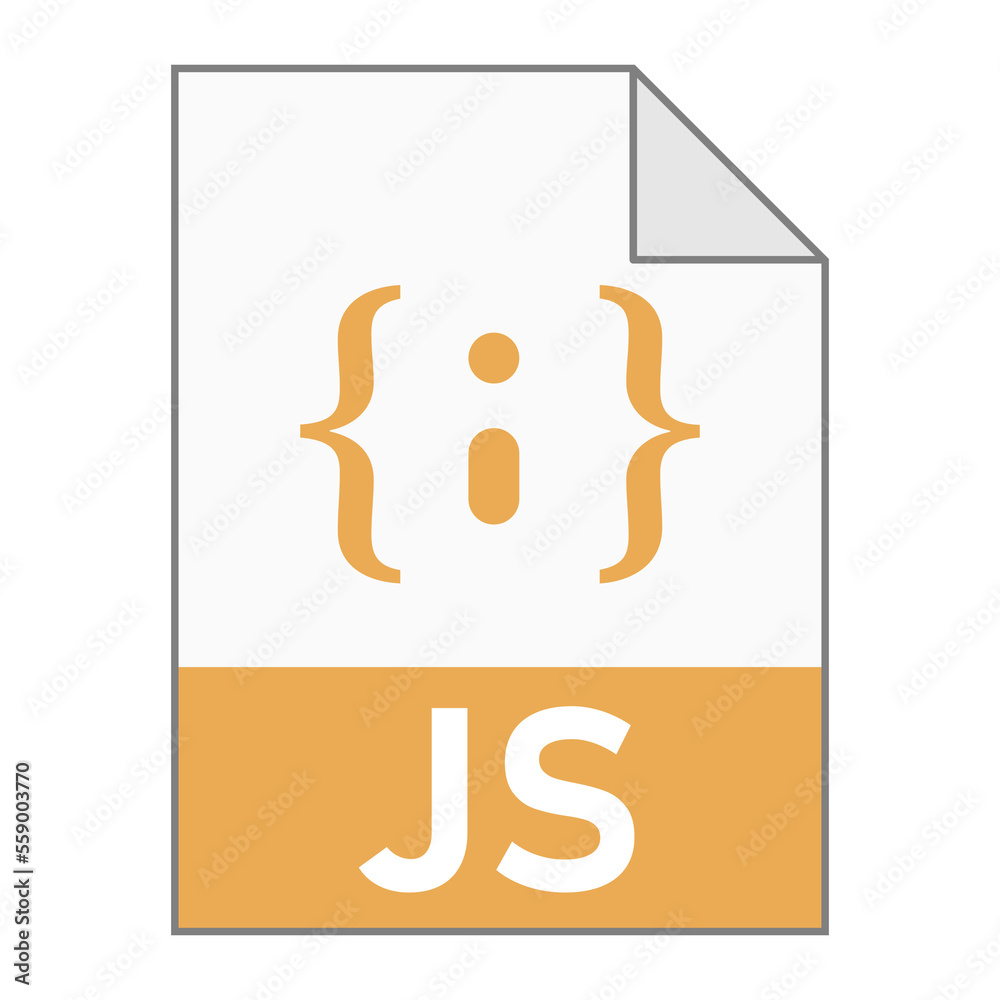 Modern flat design of JS file icon for web Modern flat design of JS file icon for web