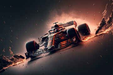 Gardinen Kinderzimmer Fast F1 car. Formula one racing sportscar  © DarkKnight