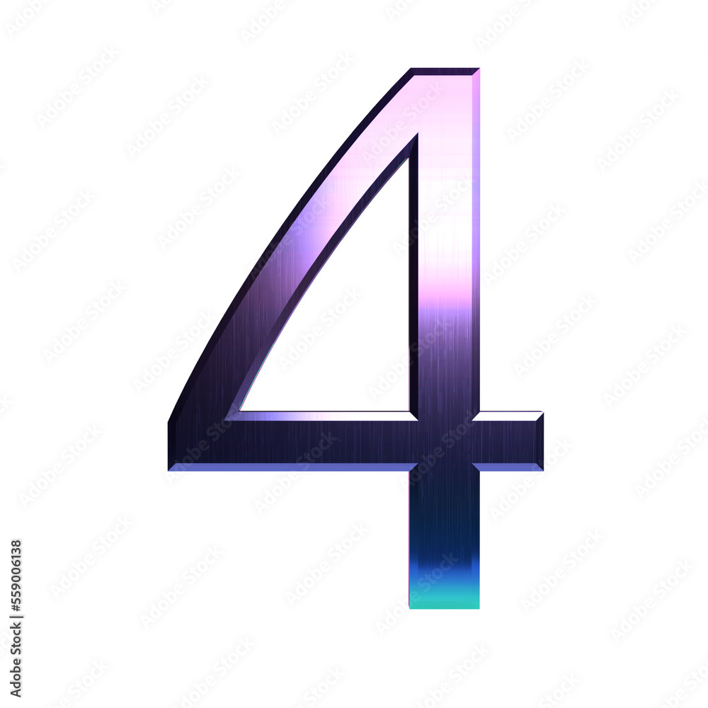 metal number 3d illustration. isolated transparent number. metal number 3d illustration. isolated transparent number.