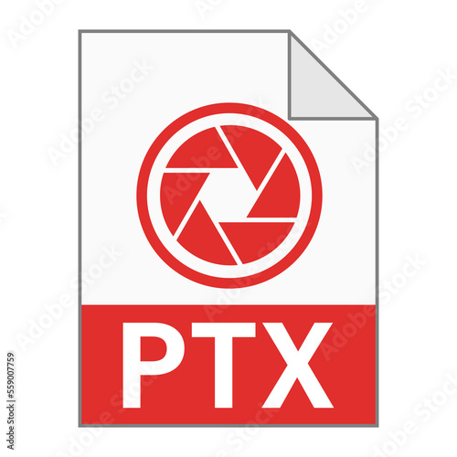 Free Download Modern flat design of PTX file icon for web - GFXLoad