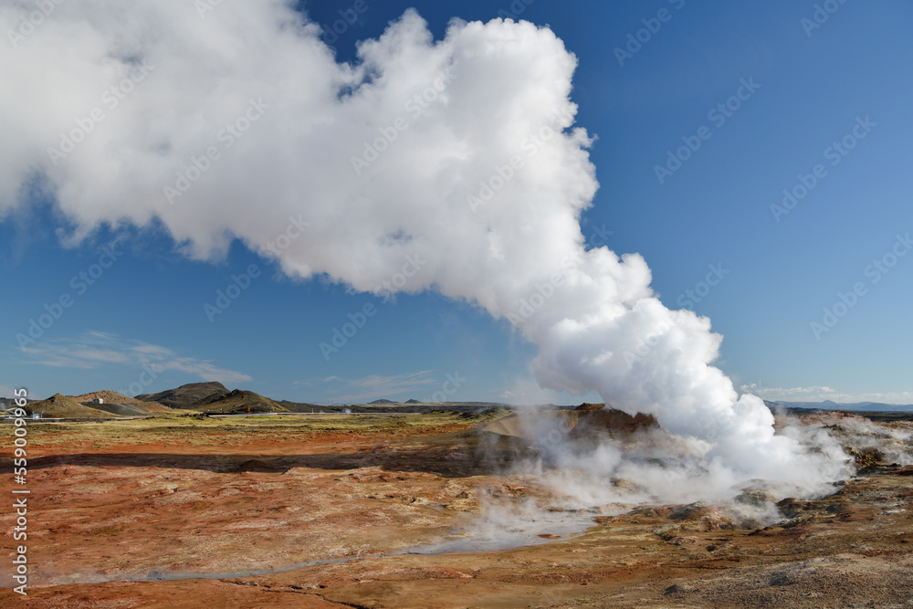 Gunnuhver geothermal area in Iceland